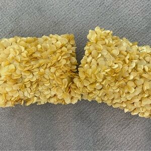 Vintage Yellow Floral Accent Pillow